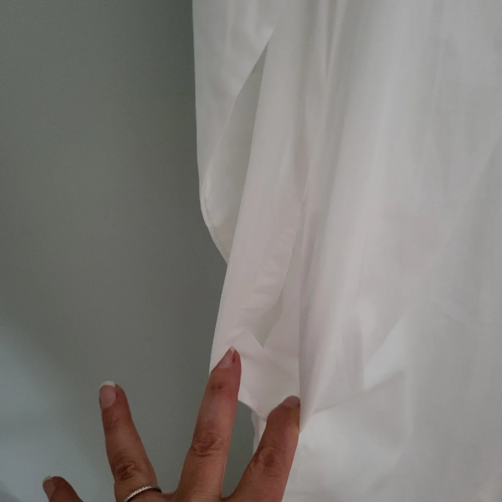 Eileen West XS Long White Long Sleeve Cotton Nightgown Pockets Cottagecore New - Picture 11 of 12